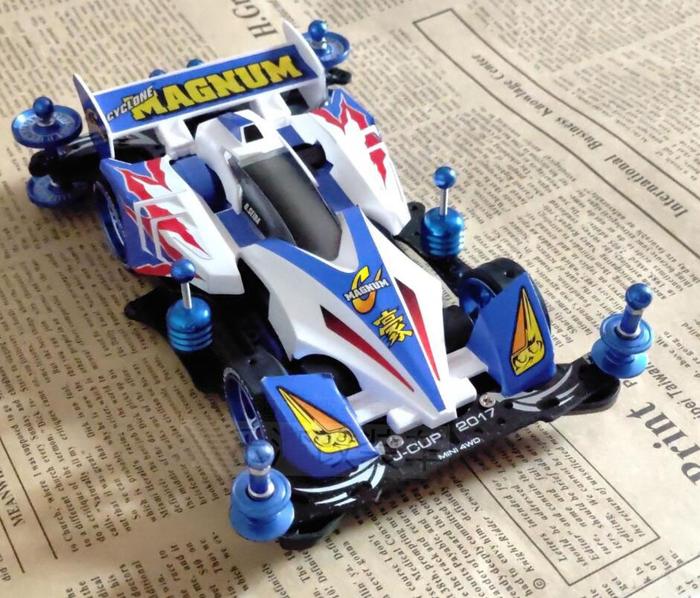 CYCLONE Magnum Premium AR Chassis 19440 Tamiya Mini 4WD Model Mobil