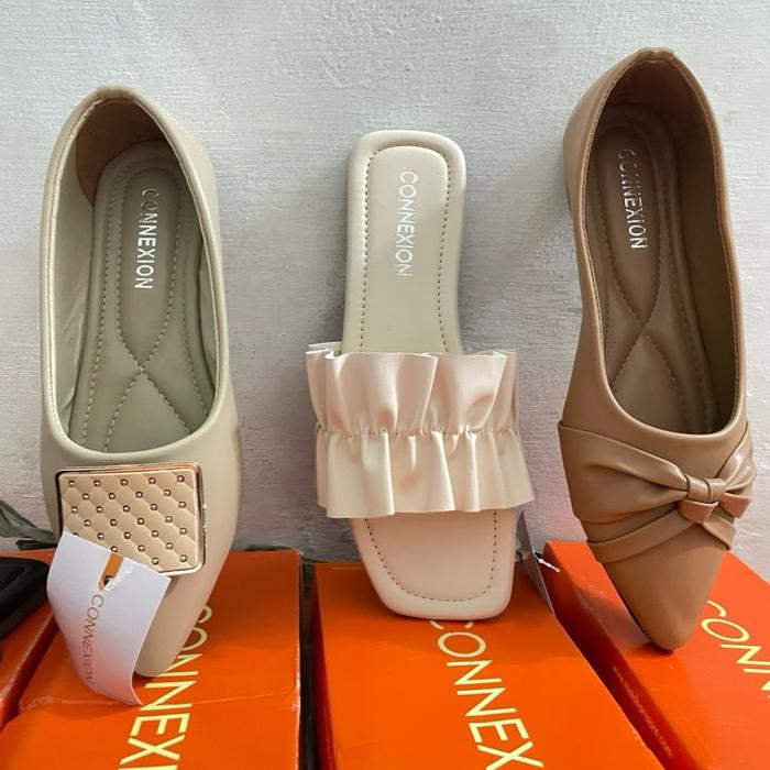 Sandal flatshoes connexion wanita