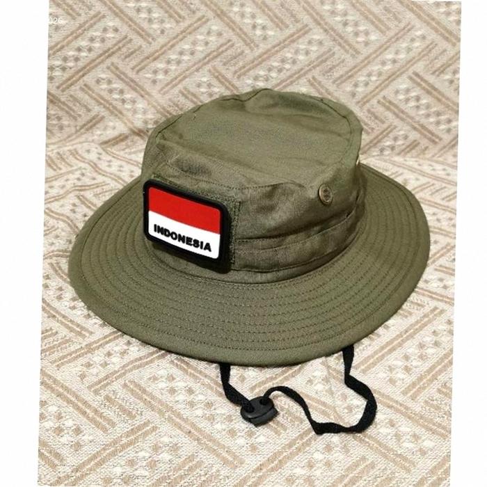 Topi tactical rimba kawat polisi Brimob satpolpp olive hijau Army hitam polos | best seller
