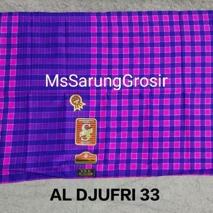 Sarung Al Djufri 555 Motif Kotak KDT Sandur Original Sutera