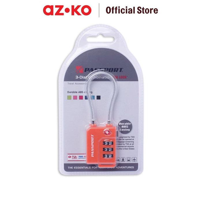 AZKO K-Lock Tsa Gembok Dengan Kombinasi Nomor Tsa21100 Tsa Lock Gembok Kunci Gembok Travel Gembok Ko