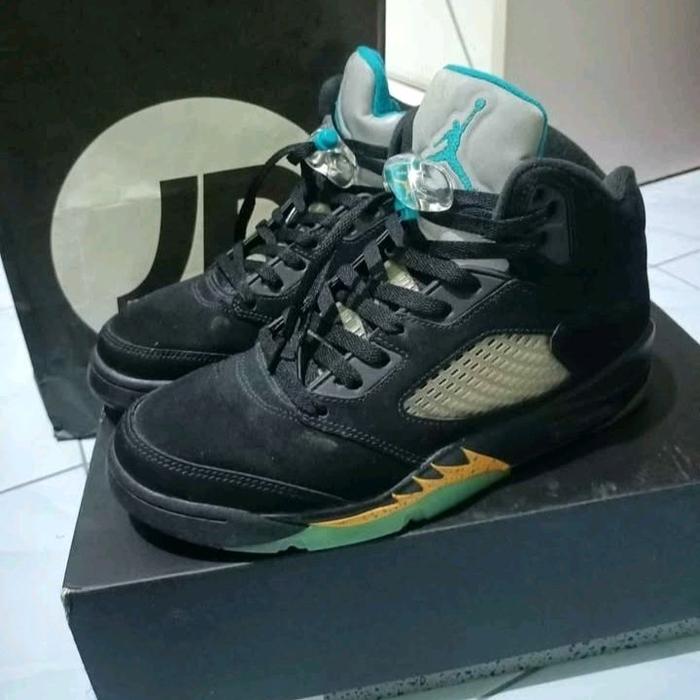 Air jordan 5 retro black aquatone