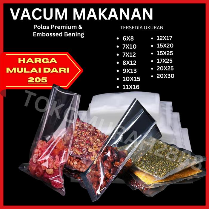 Plastik Vacum / Kantong Makanan /Sealer Storage Bag Vacum Bag / Vacum Transparan Food Grade