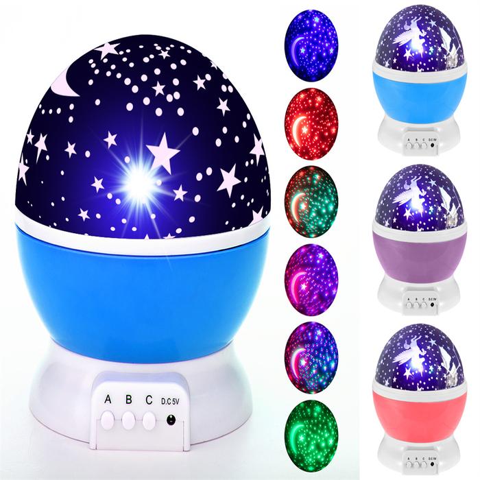 Star Projector Lamp Children Bedroom LED Night Light Baby Lamp Decor