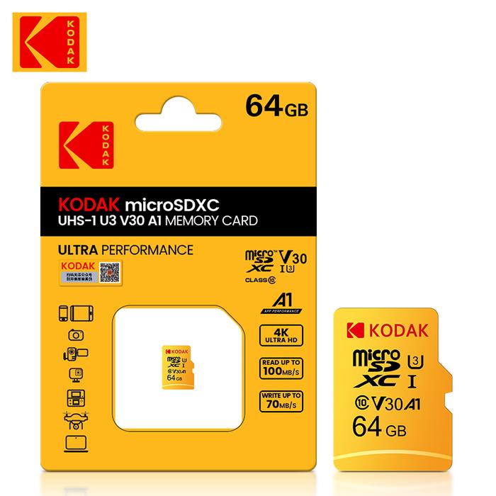 2PCS Original Kodak Micro SD Card 64GB Class10 Memory Card 64G