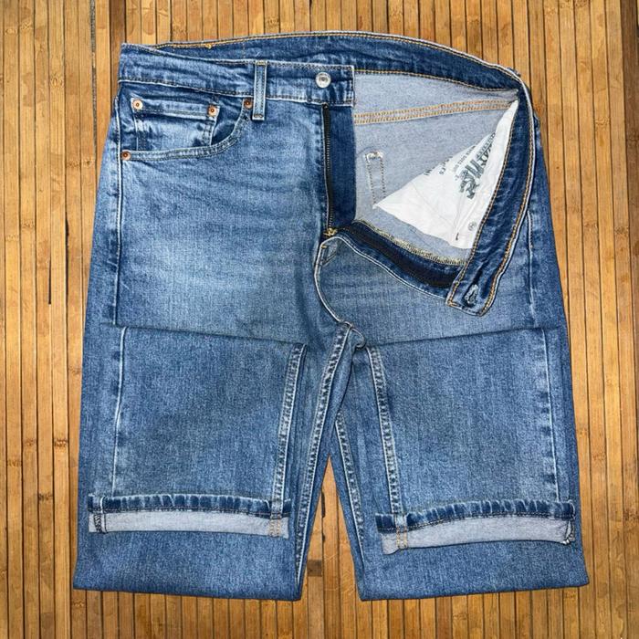 LEVIS 505 CLASSIC BLUE SLIM STRAIGHT FIT STRETCH DENIM JEANS
