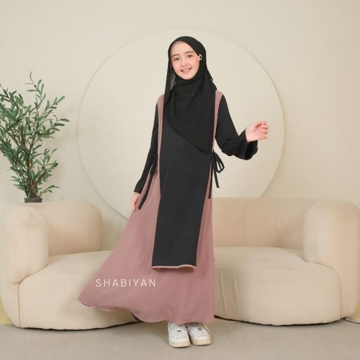 Shabiyan-440 Gamis Anak Perempuan Tanggung Sd Smp Couple Seragam Keluarga