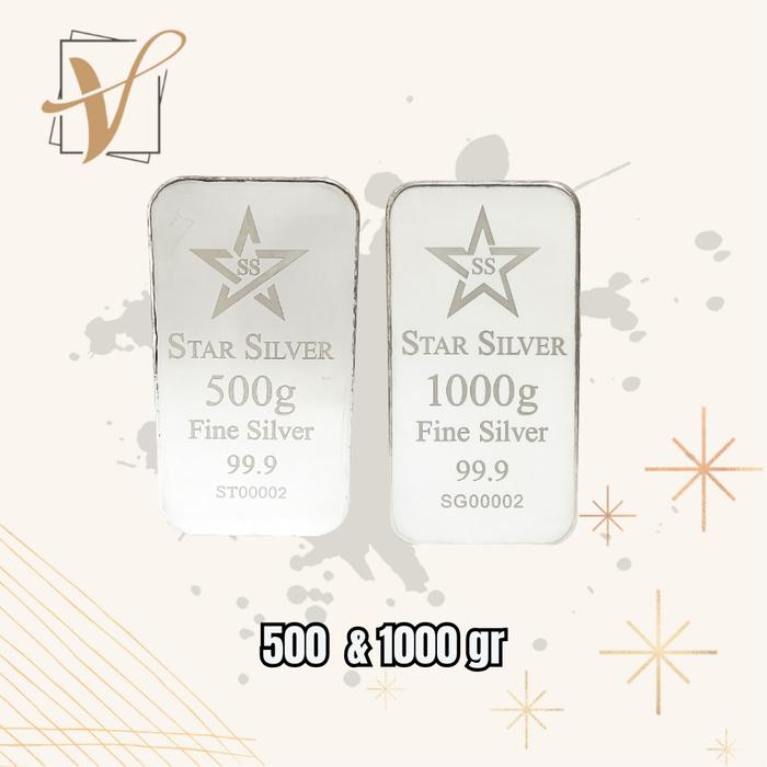 LOGAM MULIA PERAK TERBARU - STARSILVER GRAMASI 500 GRAM & 1000 GRAM