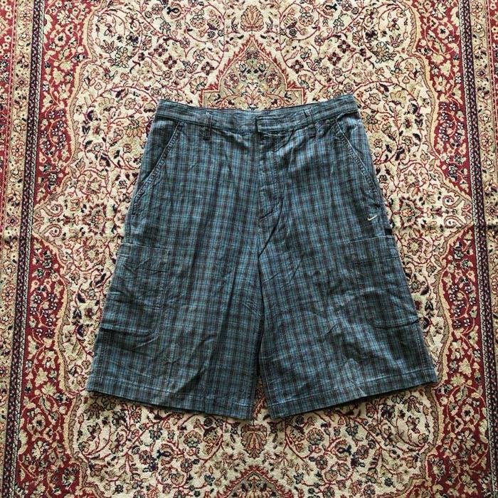 Celana Nike plaid flannel cargo short pants Vintage Nike original H910