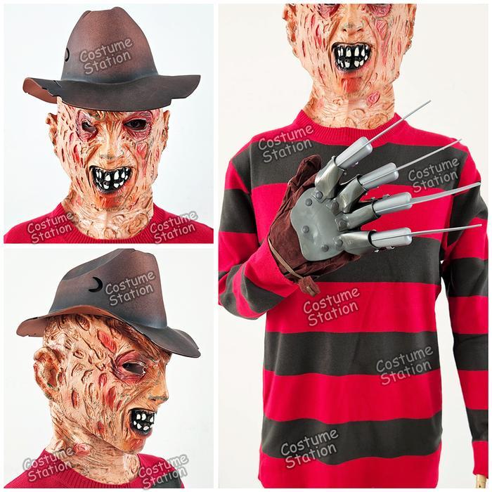 TERBAIK Kostum Freddy Krueger / Costume Villain Killer Halloween Klasik Pembunuh cowo dewasa