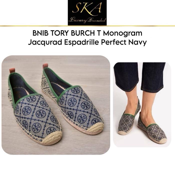 Tory Burch T Monogram Jacqurad Espadrille Perfect Navy