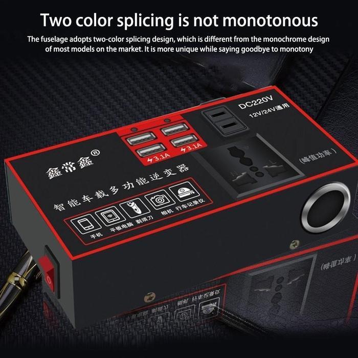 Ts INVERTER 200 W Car INVERTER DC-AC 220V Power Supply Inverter QC 3.0