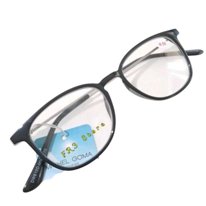 Kacamata Minus Rabun Jauh Lensa Bening Unisex FR3 Store Michel Goma