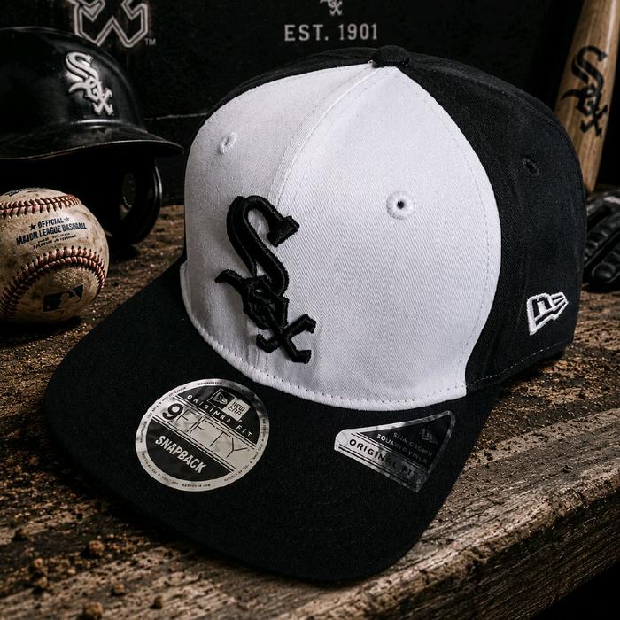 Topi Snapback New era 9FIFTY Original Fit dengan Logo Sox Hitam