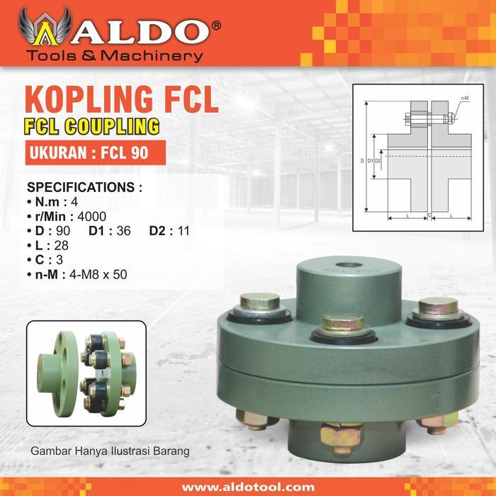KOPLING FCL / COUPLING / SAMBUNGAN DINAMO / CONNECTING MERK ALDO