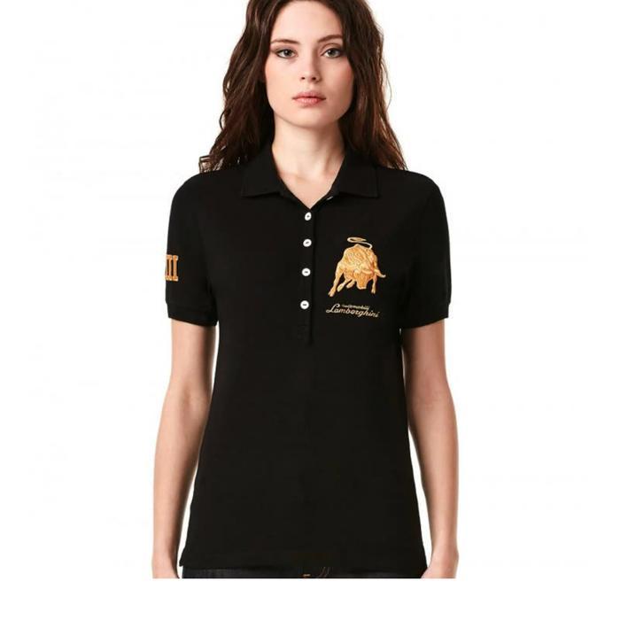 Promo Guncang Lamborghini Stretch-Pique Polo Shirt Blackgold Pasti Promo