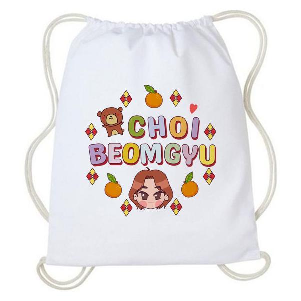 Tote Bag Tas Serut TXT Fanart Tulisan Lucu Kpop Korea String Bag Kanvas Wanita Aesthetic