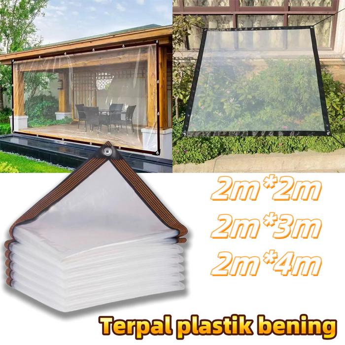 【AQING】Terpal Plastik Bening /plastik UV Green House /tebal Plastik Bening Transparan/Tahan Hujan Tr