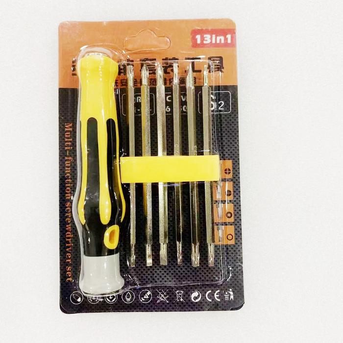 Obeng Set 6 in 1 Untuk Laptop HP Jam 12 Mata Bintang-Min-Plus