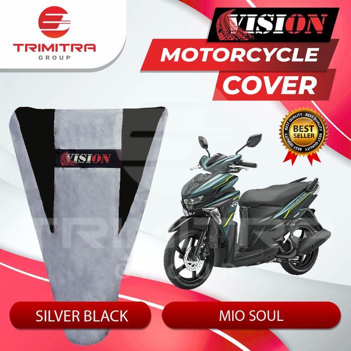 COVER MOTOR SELIMUT/SARUNG MANTEL MIO / MIO SOUL VISION SILVER HITAM