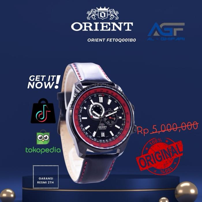 Jam Tangan Pria Orient FET0Q001B0 Kulit Asli Automatic - Watches