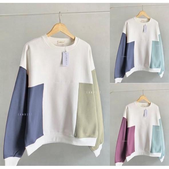 YULIA STORE FUZI COMBIE SWEATER THREE COLOUR WANITA BAHAN FLECEE