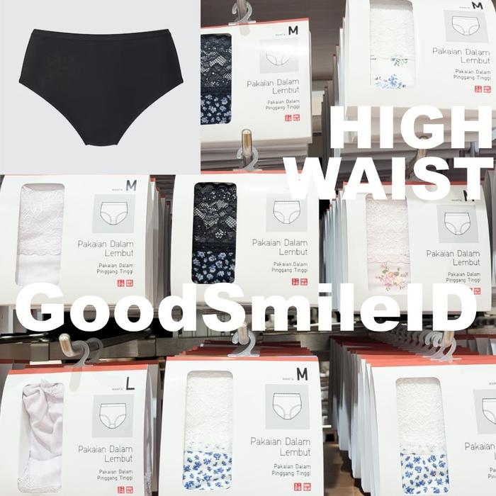 SALE Women Pakaian Dalam High Waist Pinggang Tinggi (Modal x Katun) CD Celana Wanita UNIQLO