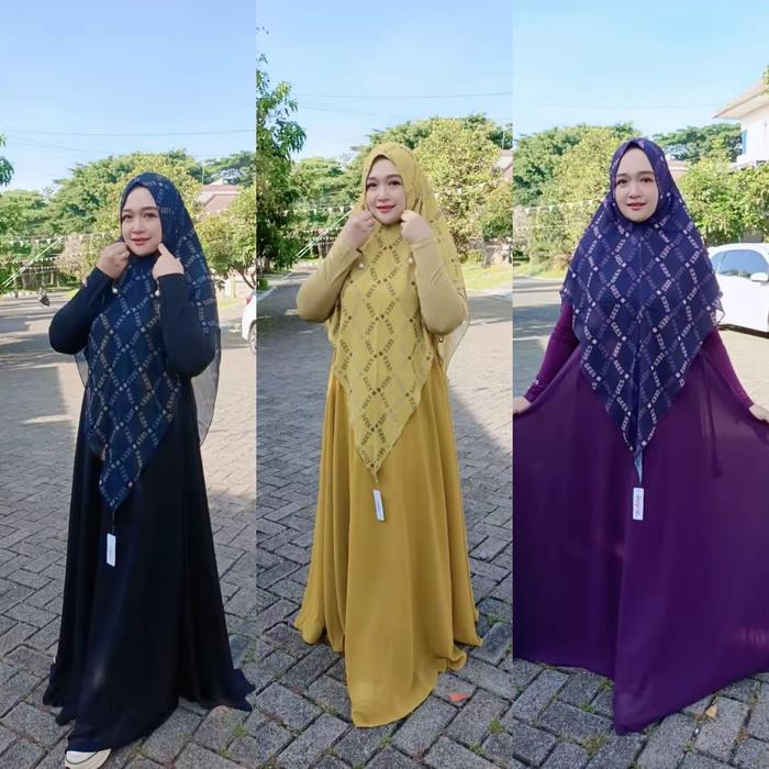 Khimar Ceruty Printing KH328 Gallery Syarifah