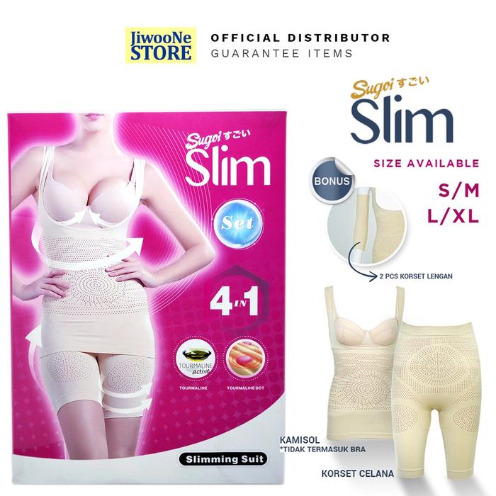 JaminanProduct- SUGOI Slimming Suit SET slim isi 3 korset pelangsing perut tangan dan paha body shap