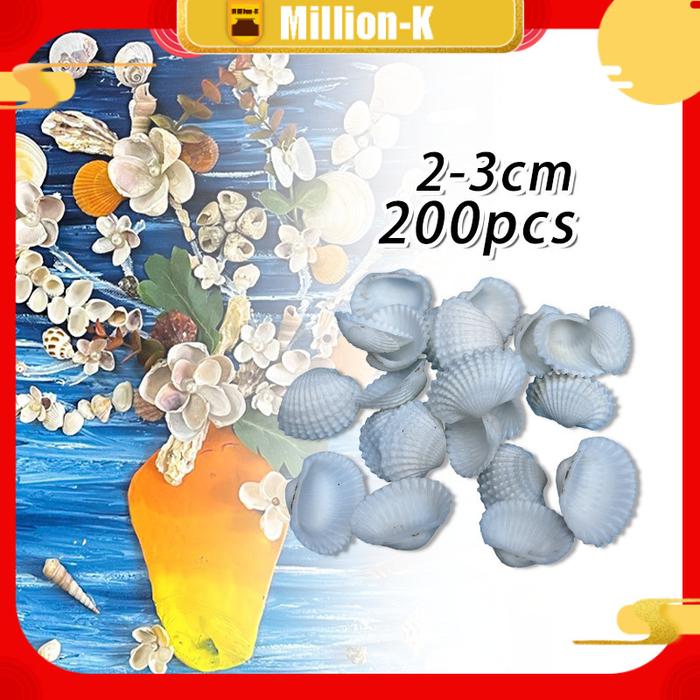 200Pcs Cangkang Kerang Kipas / Kulit Kerang / Cangkang Tiram / Kerang Ornamen