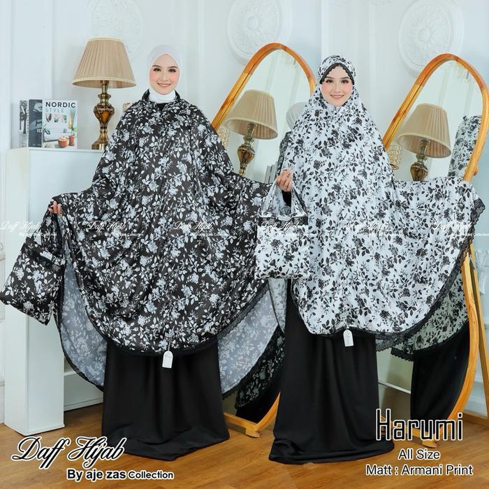 HARUMI MUKENA DAFF HIJAB BY AJE JAZ / MUKENA SILK MOTIF