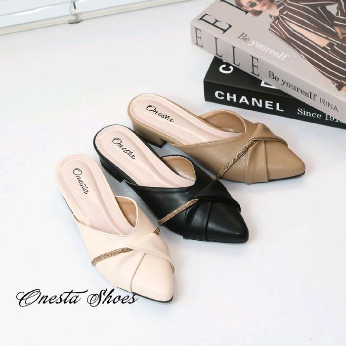 ONESTA SEPATU MULLES HEELS 3CM pansus wanita
