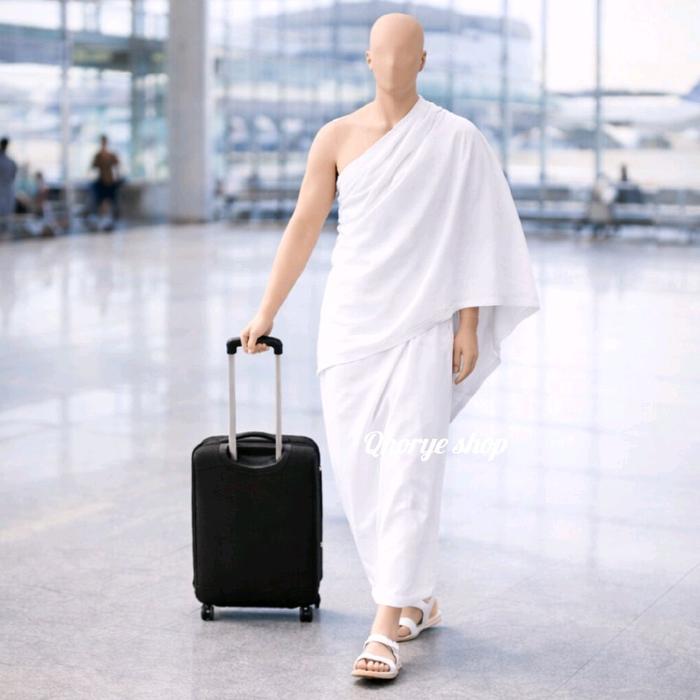 Kain Ihram Pria Dewasa β Katun Lembut & Nyaman untuk Umrah dan Haji Jubah Polos Muslim Gamis Remaja