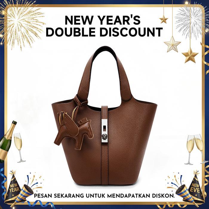 baru Caitina Tas Wanita CN6004: Tas Keranjang Sayuran Fashion Bucket Bag All-match Model Terbaru 202