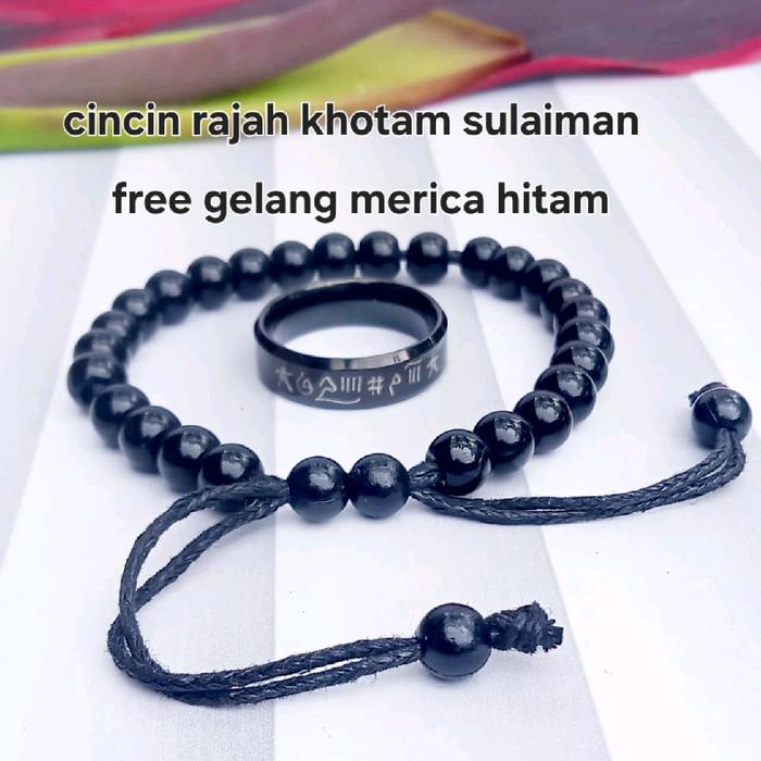 gelang Merica Gelang Tasbih Free Cincin Rajah Khotam Sulaiman Bracelets