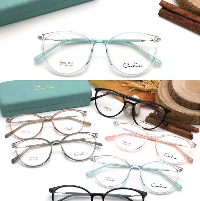 Candice Kacamata Fashionable TR90 8146 Model 5310-10-148 dengan Case Hijau dan Pilihan Warna Trendy
