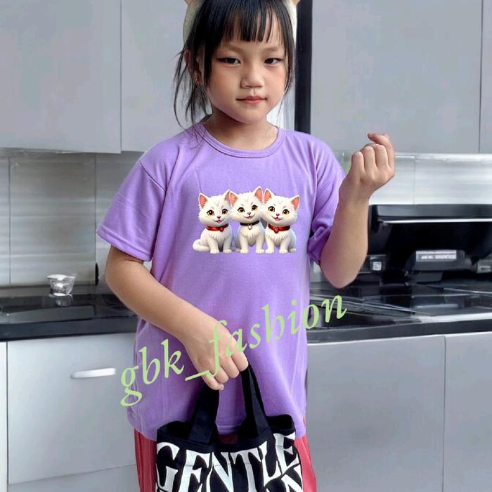 kaos anak lucu kaos anak kucing lucu baju anak lucu kaos kucing trio cat