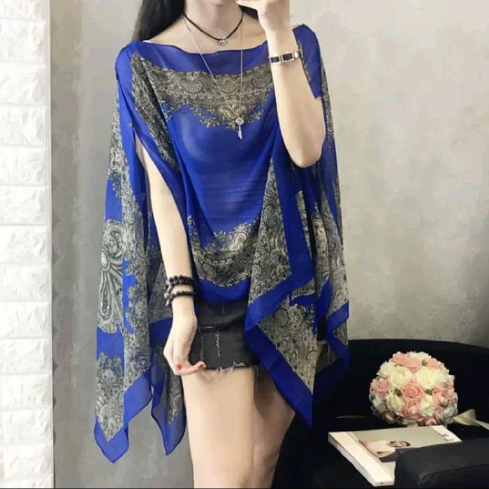 BAJU OUTER BAHAN SIFON SYAL SCARF BATIK SUTERA