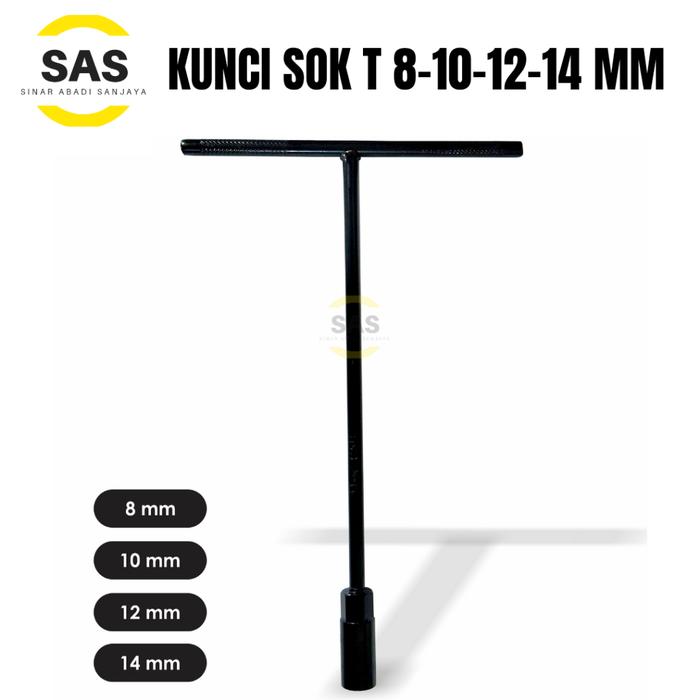 [SAS] Kunci Sok T 8-14 mm / Kunci T8 T10 T12 T14 Kunci Sock T