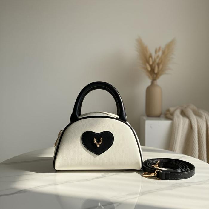 JMR-Tas Selyn Tas Shoulderbag Wanita dengan desan Hati dan motif Logo Rusa