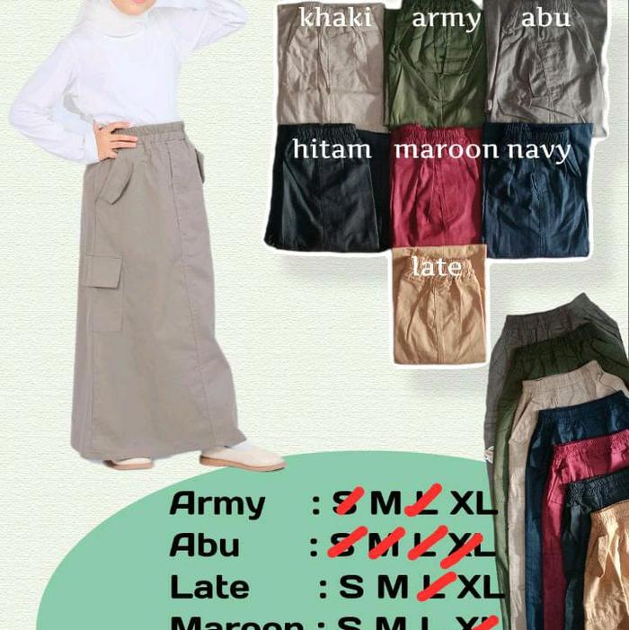 ROK CARGO CIGARET dengan Pilihan Warna Army Abu Late Maroon Navy dan Ukuran S M L XL