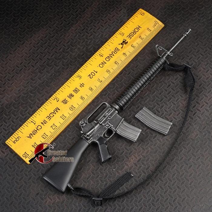 1/6 Scale M16 Submachine Gun Soldier Weapon Gun Model Toys for 1/6