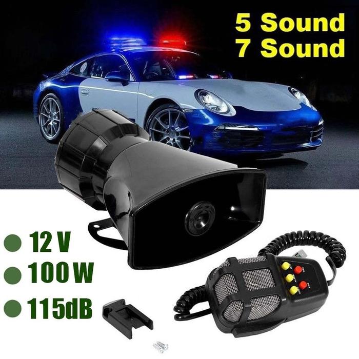 100W Car Horn Loud Multipurpose Speaker 12V Police Siren Air Horn