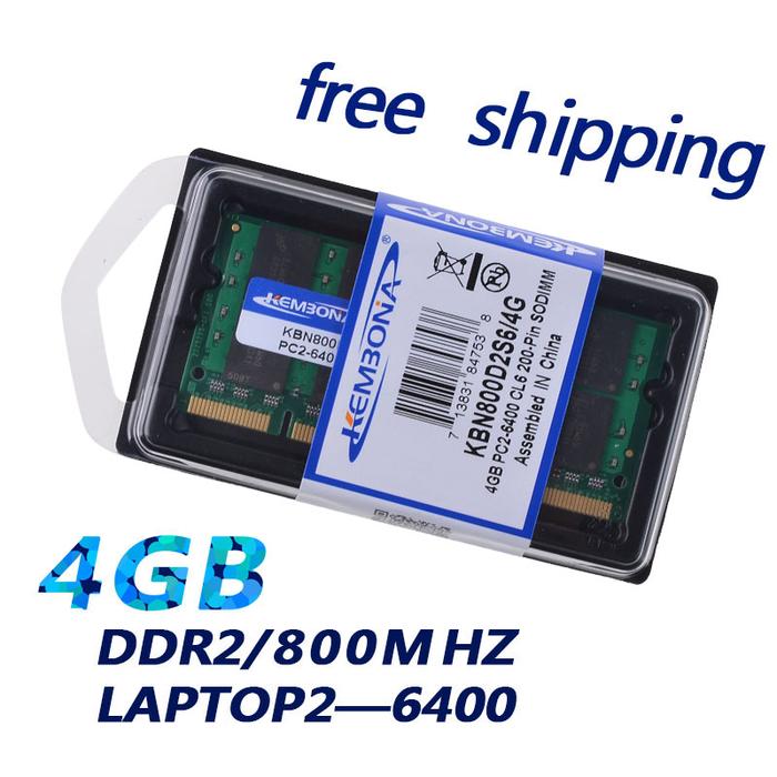 KEMBONA Sodimm LAPTOP DDR2 667Mhz 800Mhz 4G 4GB for Notebook RAM