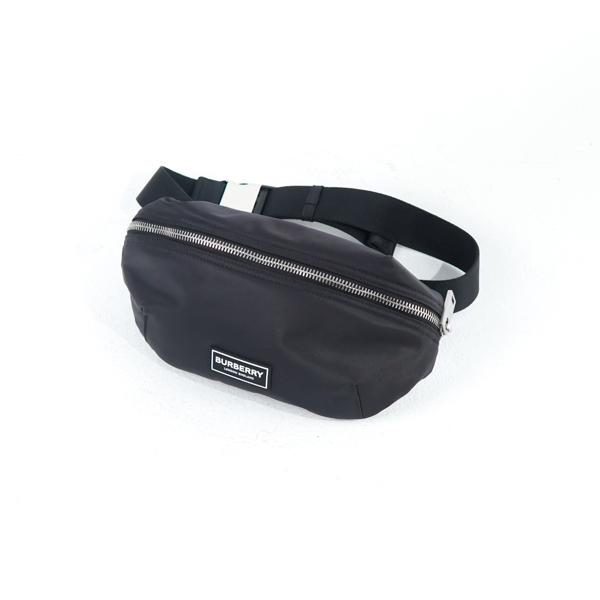 Tas BURBERRY LOGO PATCH NYLON BLACK WAIST BAG 100% ORIGINAL - 21X9X15CM