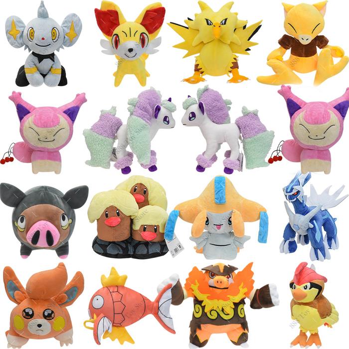 Anime Pokemon Plush Galarian Ponyta Dialga Alolan Dugtrio Pawmi Shinx