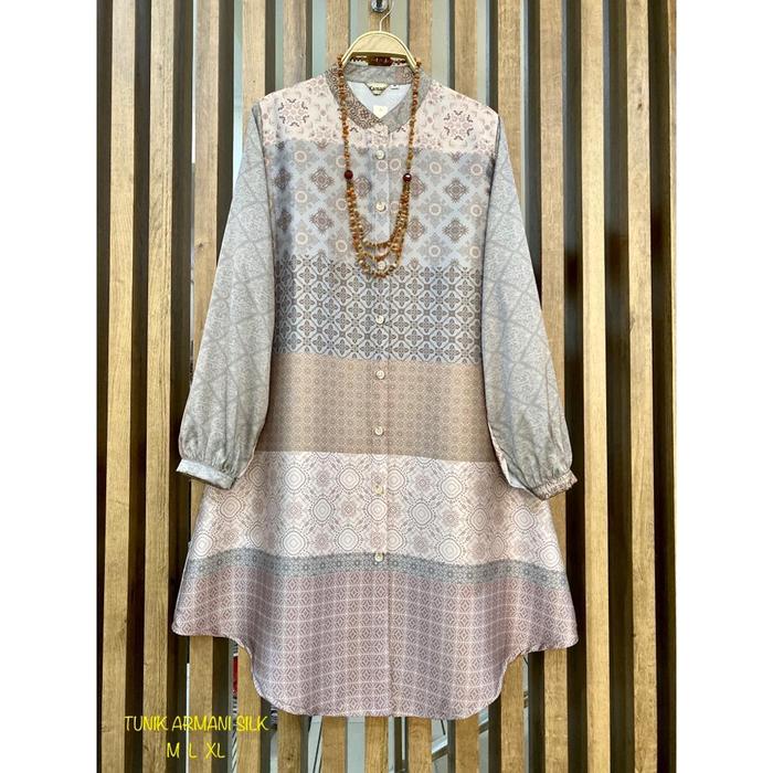 Ready- Tunik Kemeja Wanita Brand Kamari Terbaru Katun Silk Premium