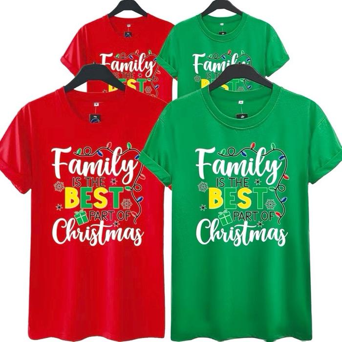 Kaos Natal Merry Christmas Size Dewasa S-XXXXL Big Size Jumbo Oversize & Size Anak 2-10tahun Baju Co
