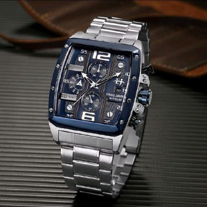EVAN JAYDEN 9618 JAM PRIA RANTAI STAINLESS CHRONO ON ORIGINAL