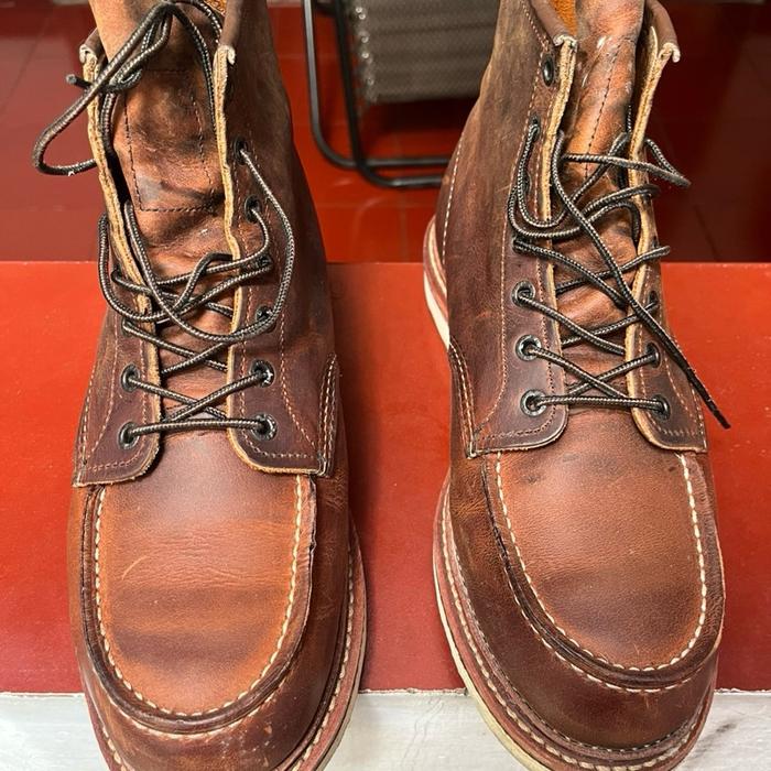 Red Wing Boots Pria Moc Toe 1907 Size 10 EEE Kondisi Used Sangat Terawat Dan Baik Jarang Dipakai Sep